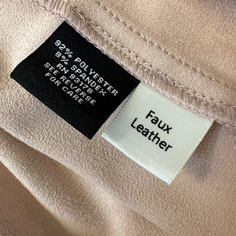 New Premise Women’s Faux Leather Suede Dusty Pink Vest Jacket Size Small - Picture 12 of 16